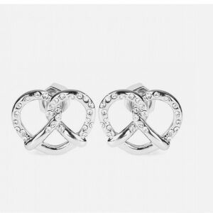 Marc by Marc Jacobs Silver Pretzel Earrings, NWT